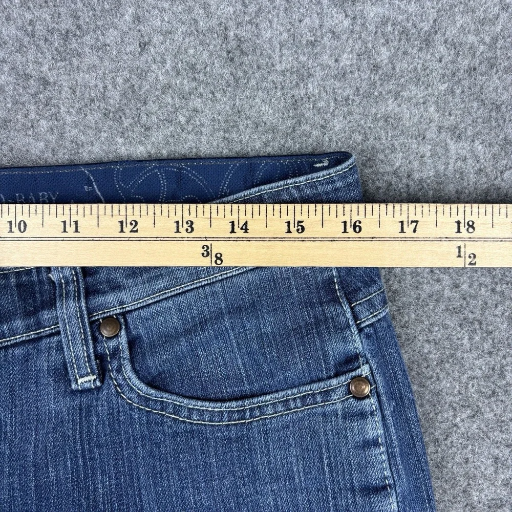 Wrangler Q-Baby Jeans Womens‎ 7/8x32 Western Bootcut Rodeo Distressed Blue Denim